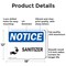 Signmission Sanitizer, 18 in W x Rectangle, Aluminum OS-2PACK-NS-A-1218-L-18240 - alternate 7